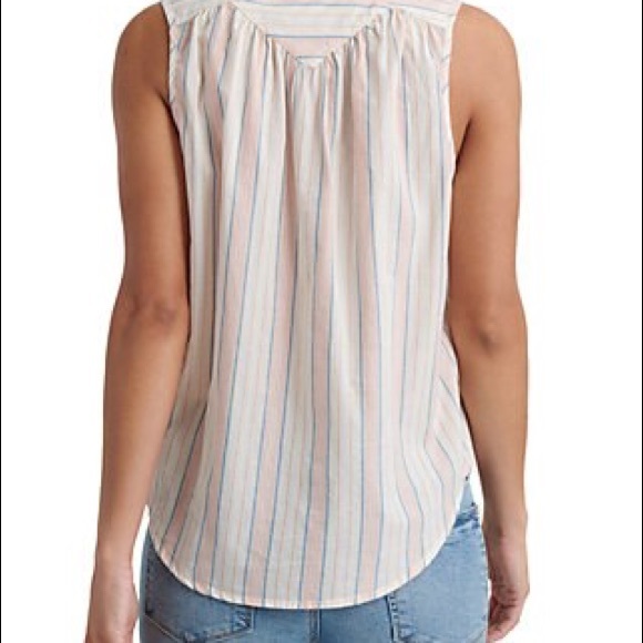 Lucky Brand NWT Pastel Stripe Sleeveless Shirt - Picture 3 of 8